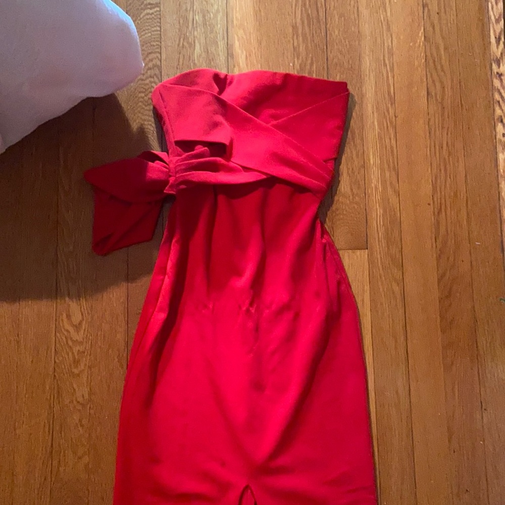 Red maxi dress